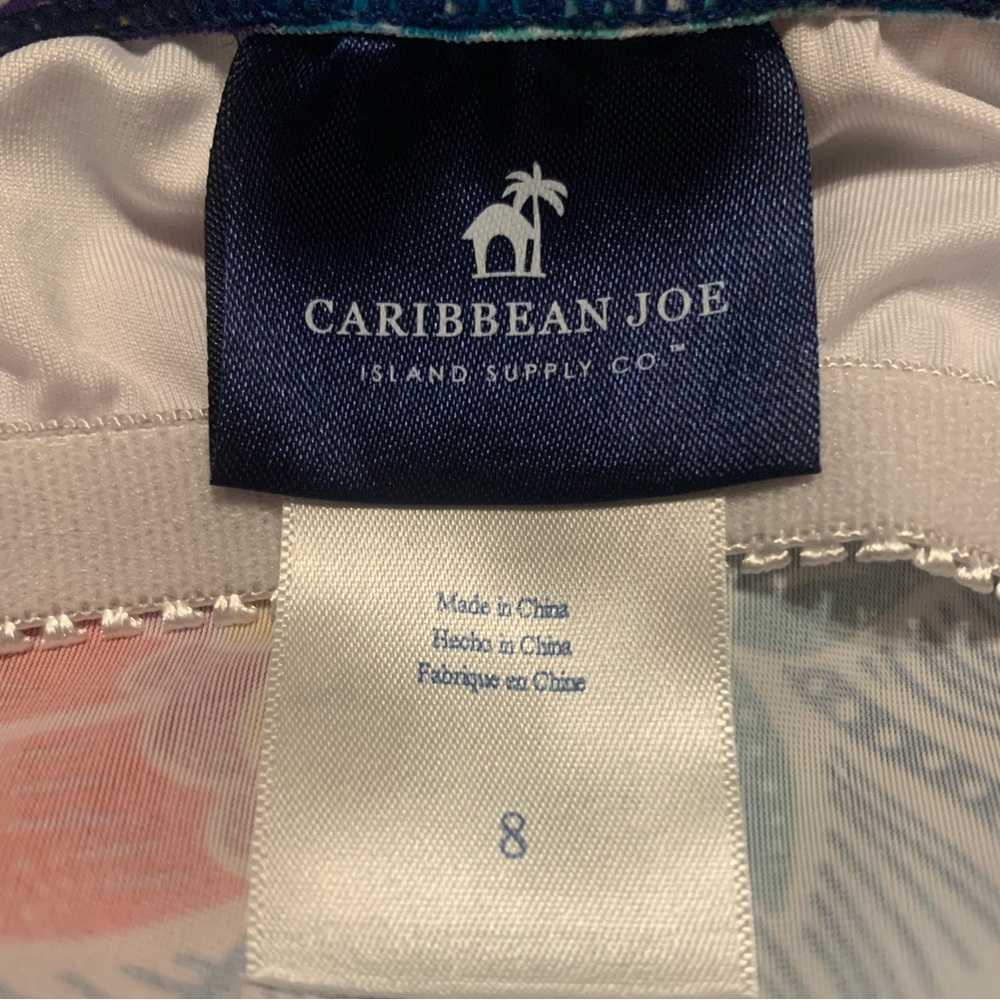 Caribbean Joe Women’s Multicolor Floral Power Swim Tanking, Sz 8 - Picture 3 of 9
